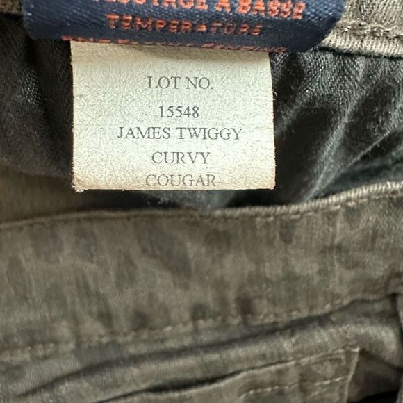James Jeans Women's Size 16 Twiggy Curvy Black Leopard Print Skinny Jeans‎ New - Picture 10 of 14